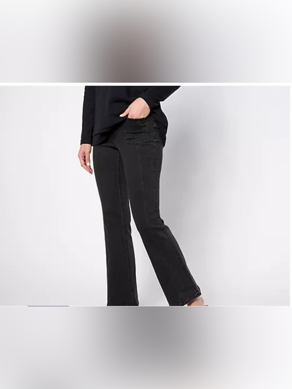 Denim & Co. Canyon Retreat Easy Stretch Flare Leg Jean Size 4 Petite